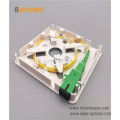ซ็อกเก็ตสายเคเบิลใยแก้วนำแสงขนาดเล็ก 1 พอร์ตแผ่นใยแก้วนำแสงแบบ FTTH กล่อง SC ซ็อกเก็ตไฟเบอร์ออปติกแผง